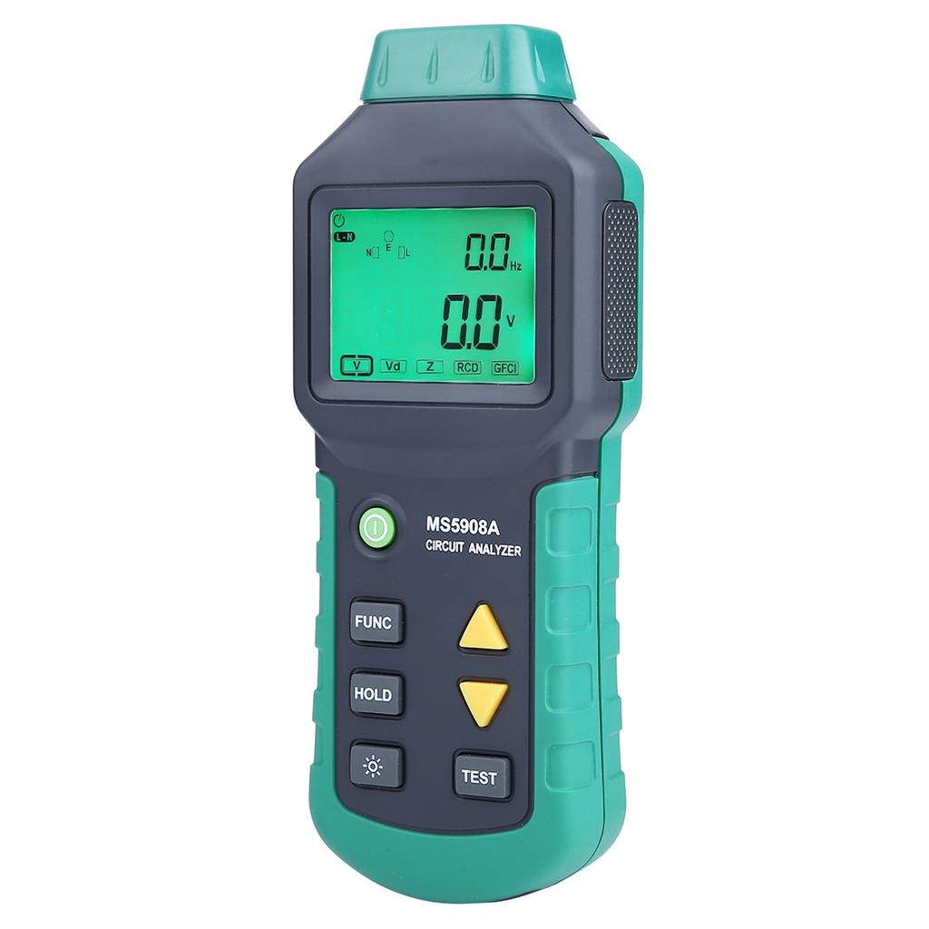 MASTECH MS5908A ЖК-анализатор цепей с тестером напряжения GFCI RCD AC100