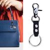 Мужской кожаный брелок в винтажном стиле с надежной металлической застежкой, прочный, функциональный держатель для ключей для повседневного ношения