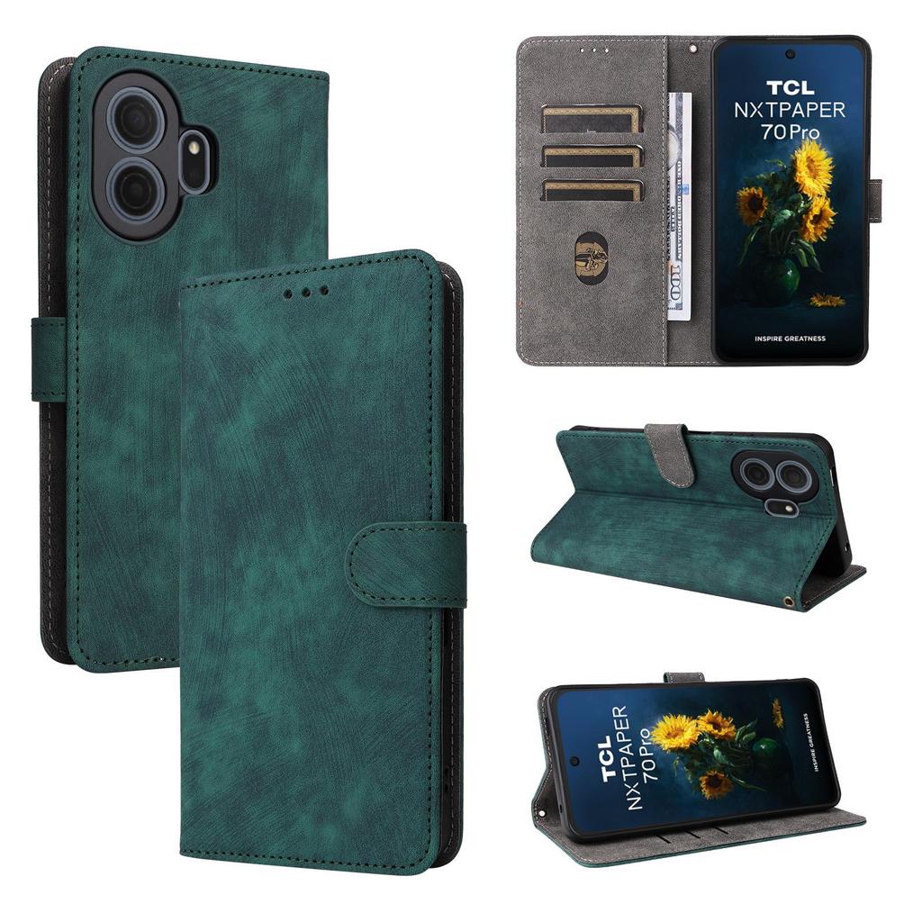 Чехол-книжка совместимый для TCL NxtPaper 70 Pro из ПУ кожи, защита всего корпуса с [Блокировкой RFID]