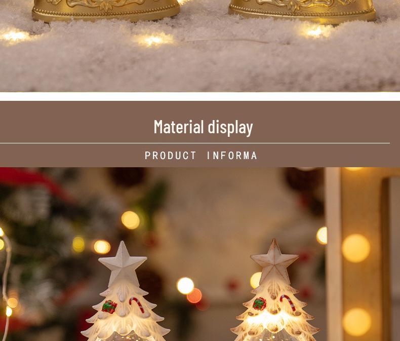 Рождественская елка Светящийся хрустальный шар Украшение – Настольный светящийся ночник с эффектом снегопада