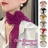 Elegant Rose Scarf Unique Lightweight Long Decorative Scarf Premium Ribbon Scarf for Fashion Accessory
