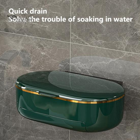 Мыльница, универсальный чехол для мыльницы, компактный настенный держатель для слива мыла с губкой для домашней ванной комнаты