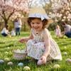 Summer Toddler Sun Hat with Wide Rainbow Brim and Tassels - UPF 50+