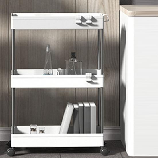 Тележка для хранения, 3-х уровневая мобильная полка-органайзер, большая вместимость, простая установка, регулируемый дизайн, тележка для хранения на колесиках