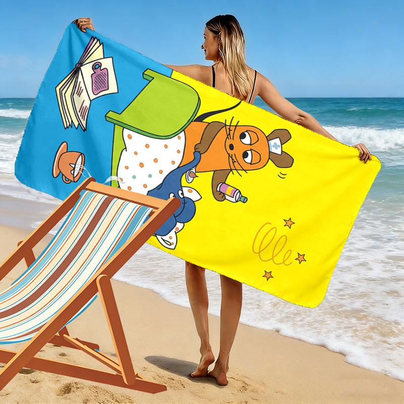 Die Maus Beach Towel, Large Soft Quick Dry Towel for Beach Camping Swimming
