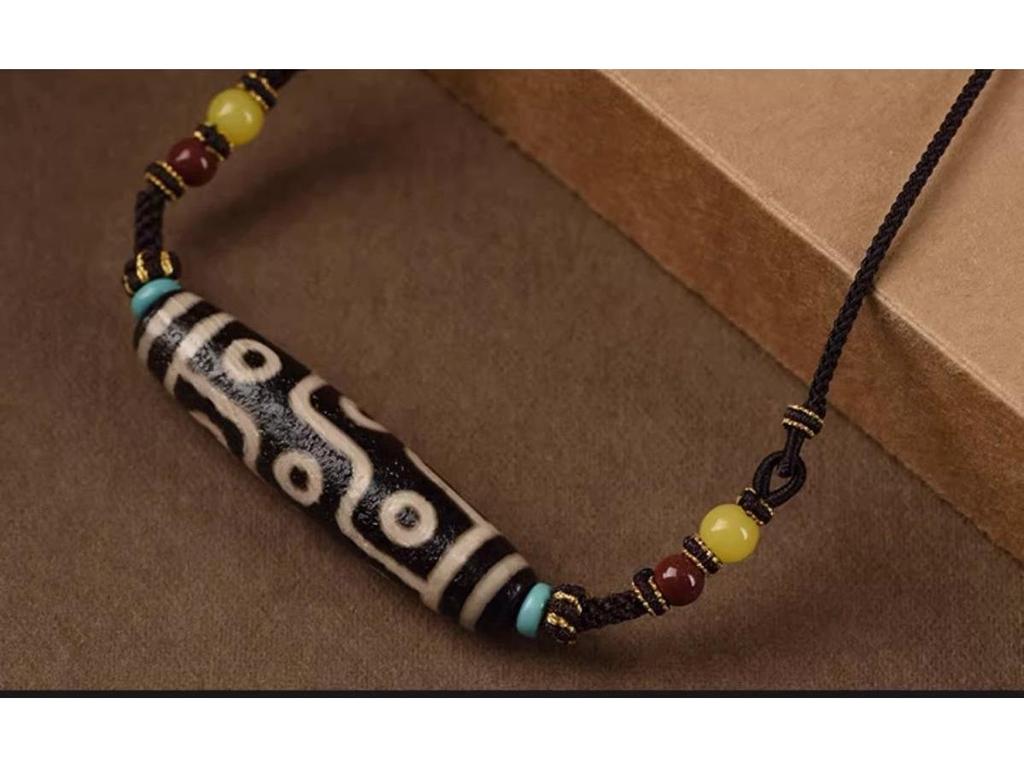 Тибетский бусина Дзи с девятью глазами, ретро этническое ожерелье