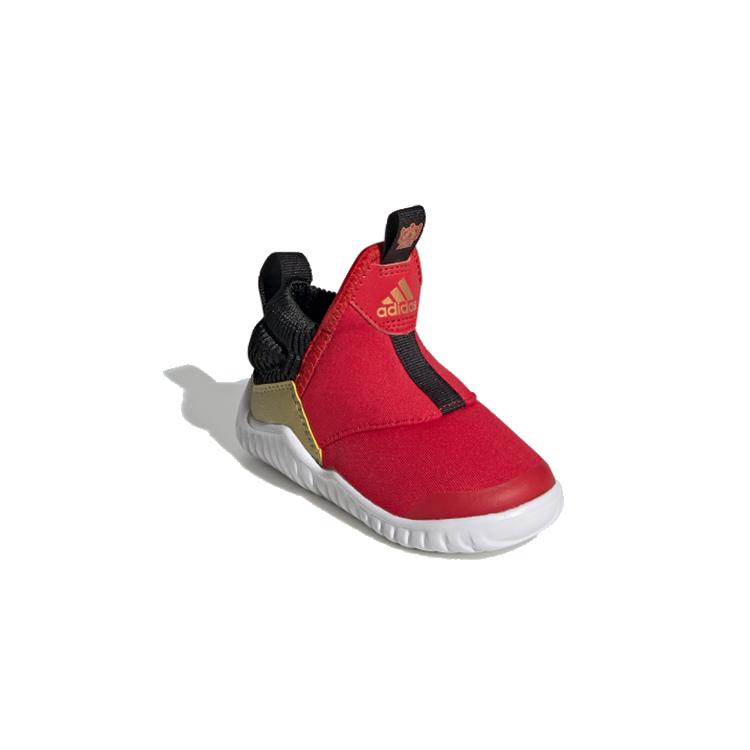 adidas Rapidazen I Круглый носок Дышащие Легкие Дышащие и легкие Низкие Детские кроссовки Красный Золотой EH1695