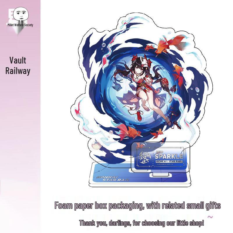 Набор Фигурок miHoYo Star Rail Светлячок Дань Хэн Луна: Ахерон, Авантюрин, Кафка, Серебряный Волк, Цзинлю, Сюэи Стенды