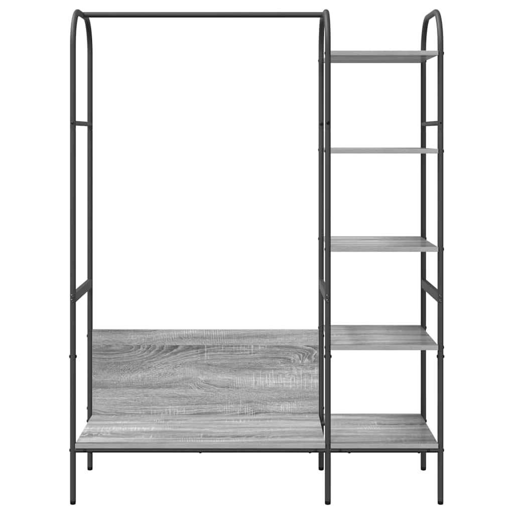 Clothing Rack with Shelf Gray 120 x 44 x 160 cm Engineered Wood