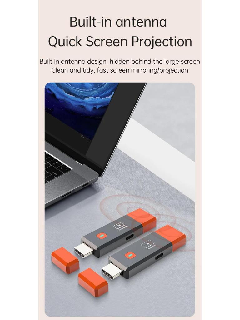 Беспроводной HDMI-передатчик 50 м для зеркалирования экрана 1080P