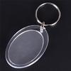 5Pcs Transparent Blank Insert Photo Picture Frame Keyring Key Chain Diy Gifts