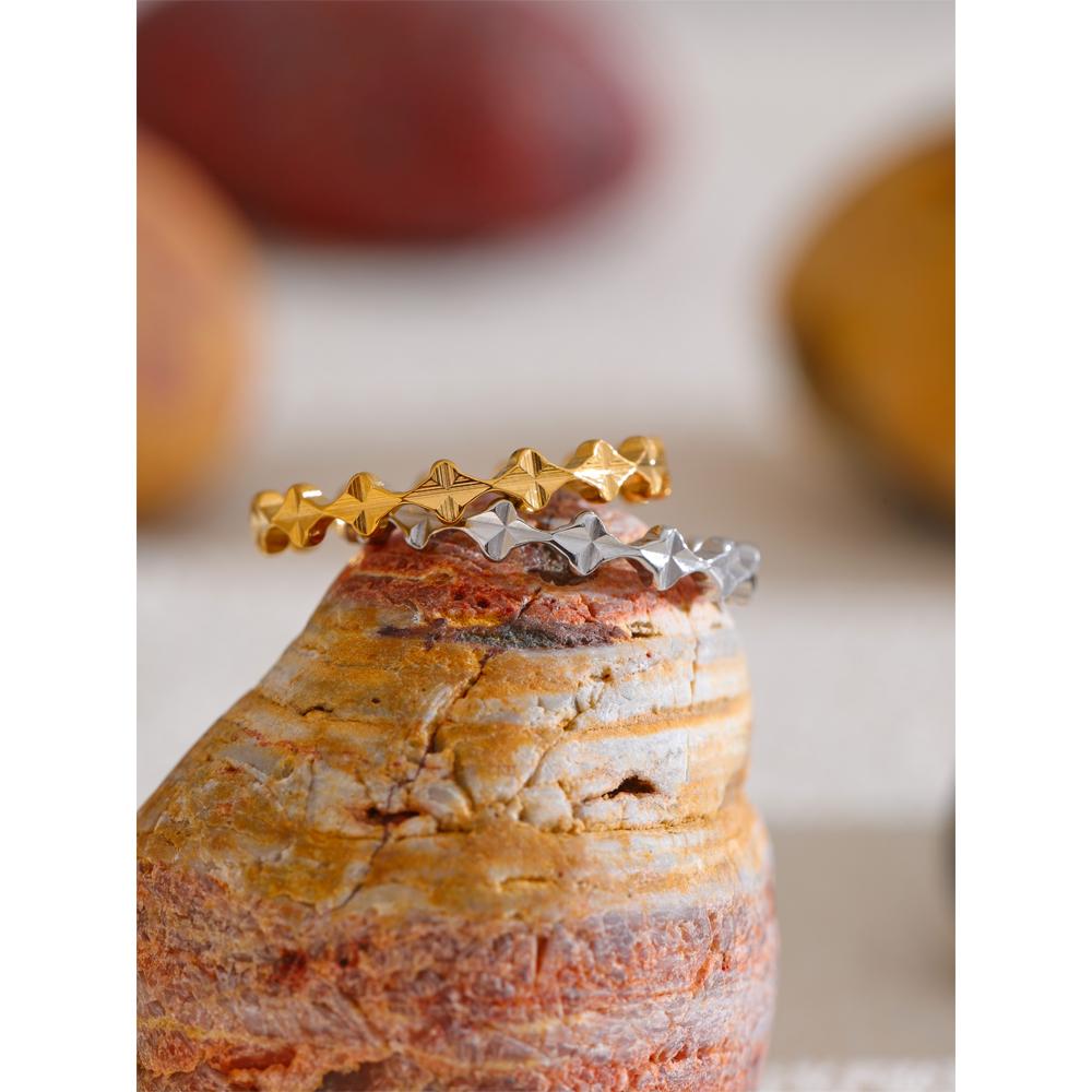 Eetit Минималистское тонкое геометрическое кольцо из нержавеющей стали золотого и серебряного цвета, модные универсальные повседневные ювелирные аксессуары