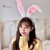 White Bunny Ears Headband Long Plush Rabbit Ear Hair Hoop Halloween Cosplay Costume Accessory Party Wear