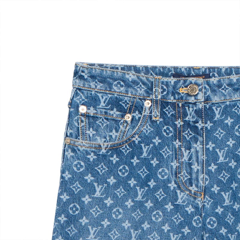 Louis Vuitton Джинсы Женские Синие 1AHENX