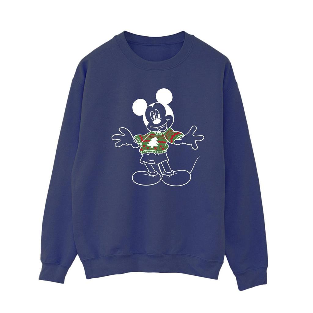 Disney Womens/Ladies Mickey Mouse Xmas Jumper Sweatshirt