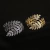 Stylish Leaf Roman Bridal Arm Bracelet: Adjustable Metal Jewelry & Curtain Buckle