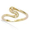 Gold Plated Ring 'Goddess' White Gold - 9 Mm
