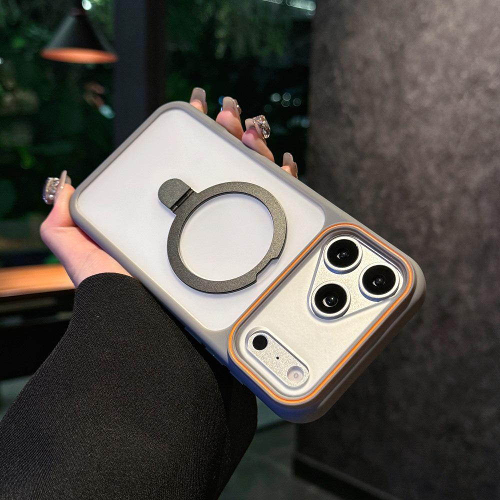 Матовый магнитный чехол-подставка для iPhone 17, совместимый с 16 Pro, защита от падений