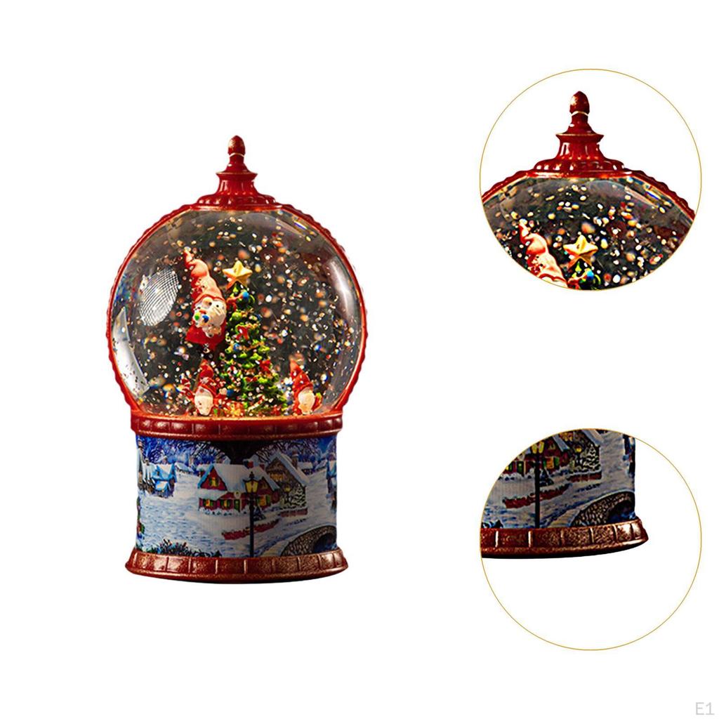 Christmas Snow Globe Decoration Ornament Gifts with Snowflake Holiday Office