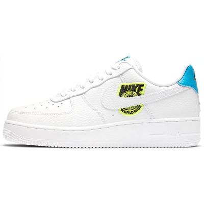 Женские кроссовки Air Force 1 Low '07 Worldwide Pack Белый Синий Вольт CT1414-101