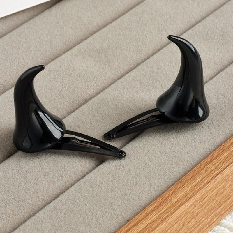 Заколка для волос в виде дьявольских рожек Хэллоуин Косплей Костюм Головной убор Аксессуар Вечеринка Нарядные реквизиты Заколки для волос в виде дьявольских рожек Заколка для волос