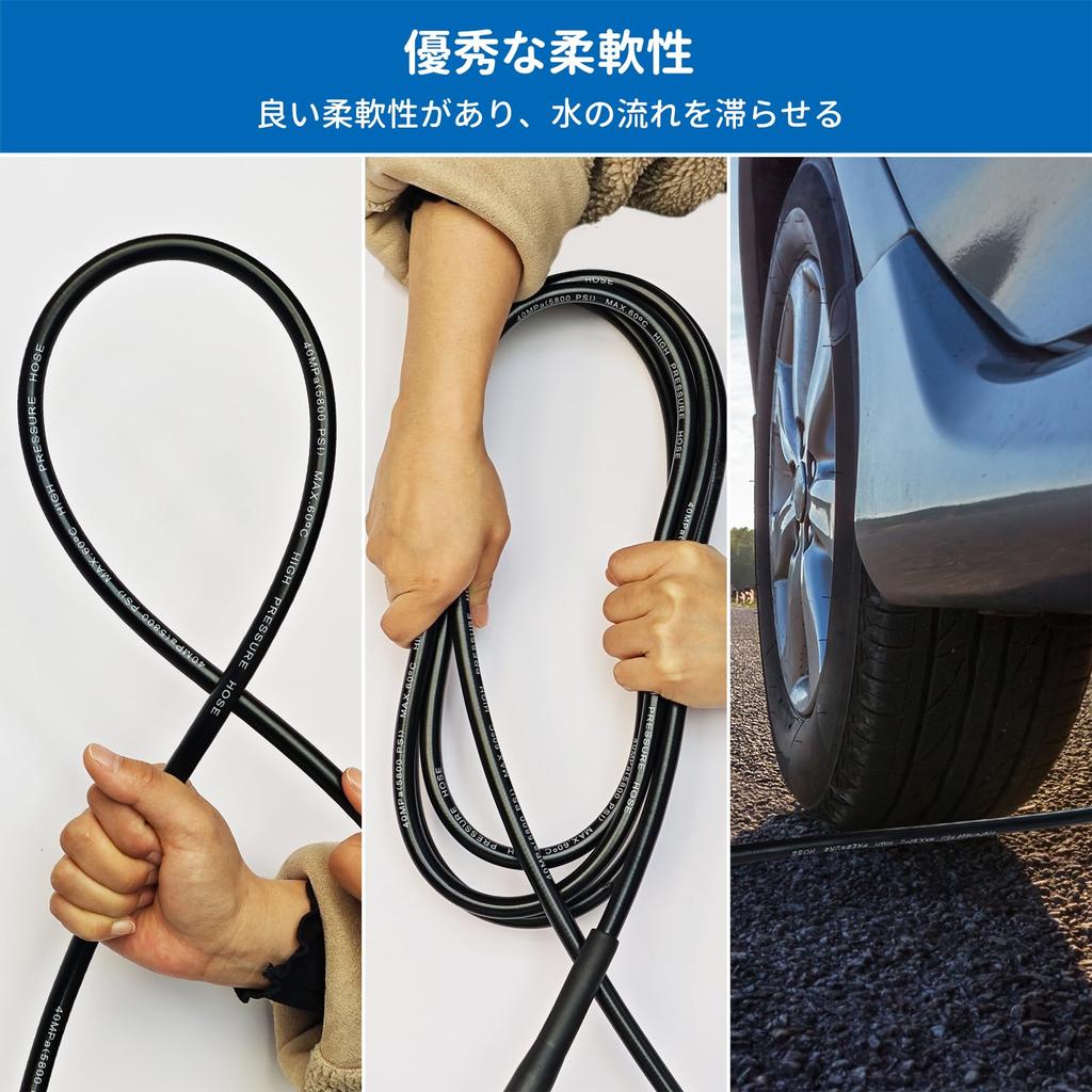 AUPETET High Pressure Washer Hose Extension, 10m Quick Extension, Compatible with Kärcher K Series (K2, K3, K4, K5, K6, K7), Pressure Washer Accessory