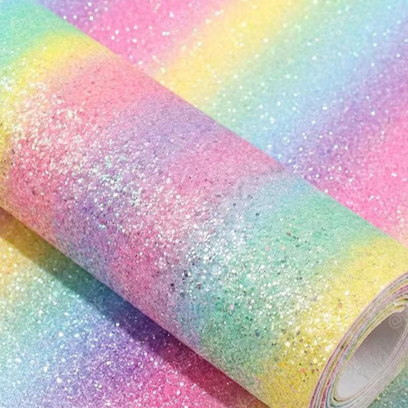 3Pcs Heat Resistant Non Stick Baking Cloth Rainbow Glitter For Fuse Beans DIY Crafting Oven Mat Set