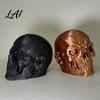 Rubberized Dust Shield Skull Trailer Hitch Cover Universal Tow Ball 3D Printed Exterior Bumper Protector Cap with Crack Texture Rustproof