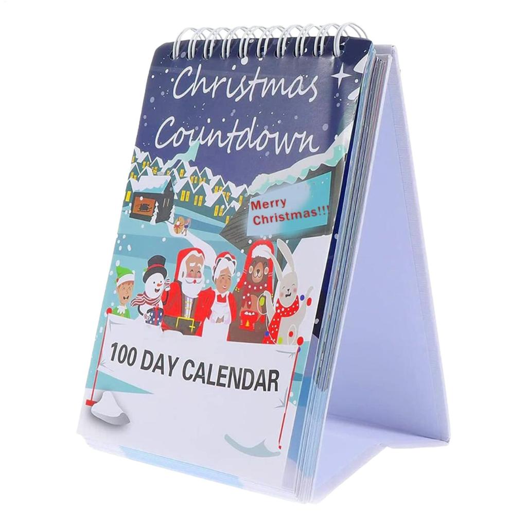 100 Day Christmas Countdown Calendar 2025 Festive Desktop Calendar Christmas Tear Off Countdown Desk Calendar