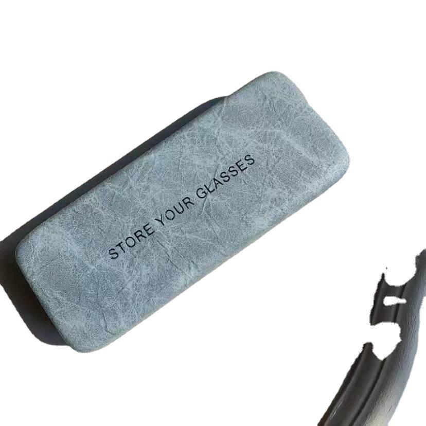 Винтажный кожаный чехол для очков для близорукости и солнцезащитных очков - прозрачный ПУ, портативный