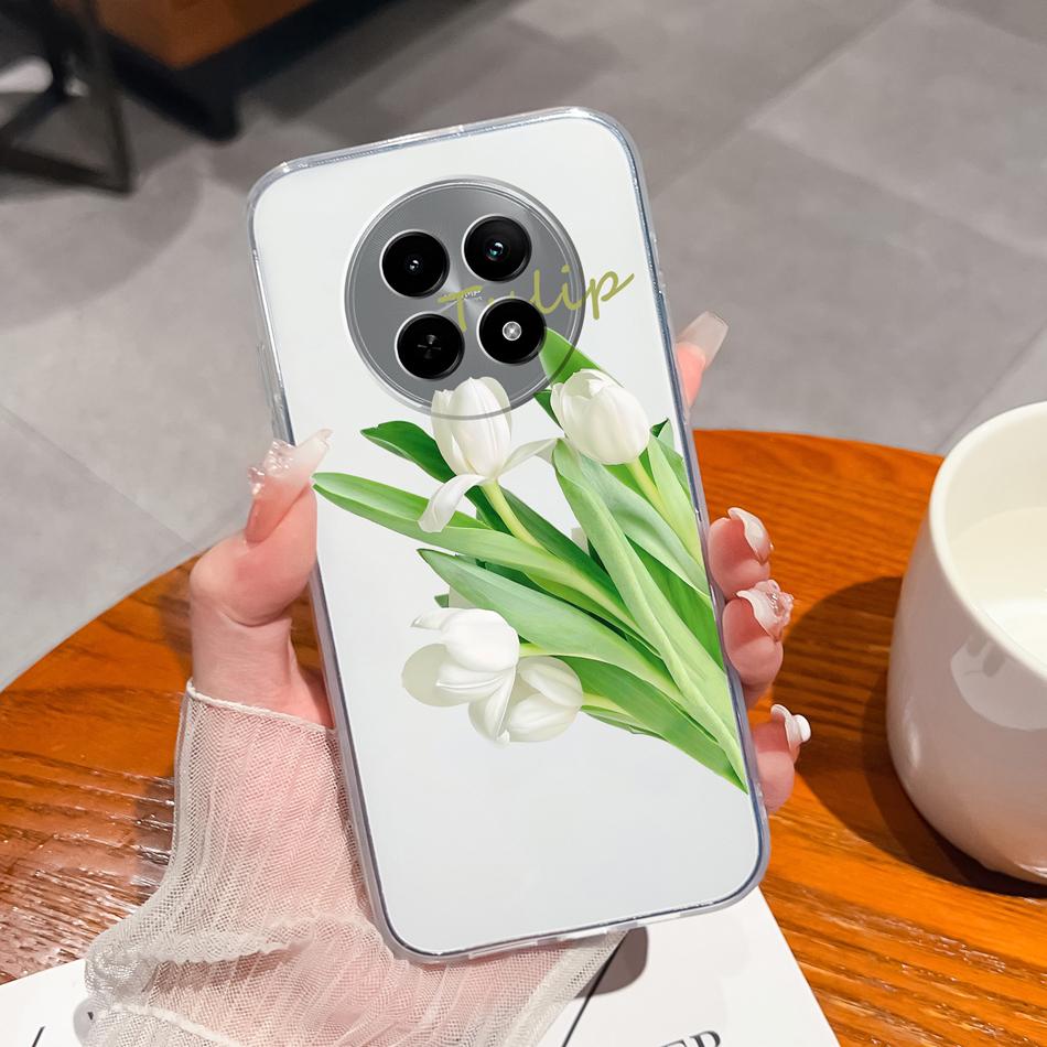 Чехол для Oppo Realme 12 Pro Plus Чехлы для телефона Realme 12X Для Realme12 Pro+ 5G Задняя крышка Градиентный Мягкий Прозрачный Защитные Funda