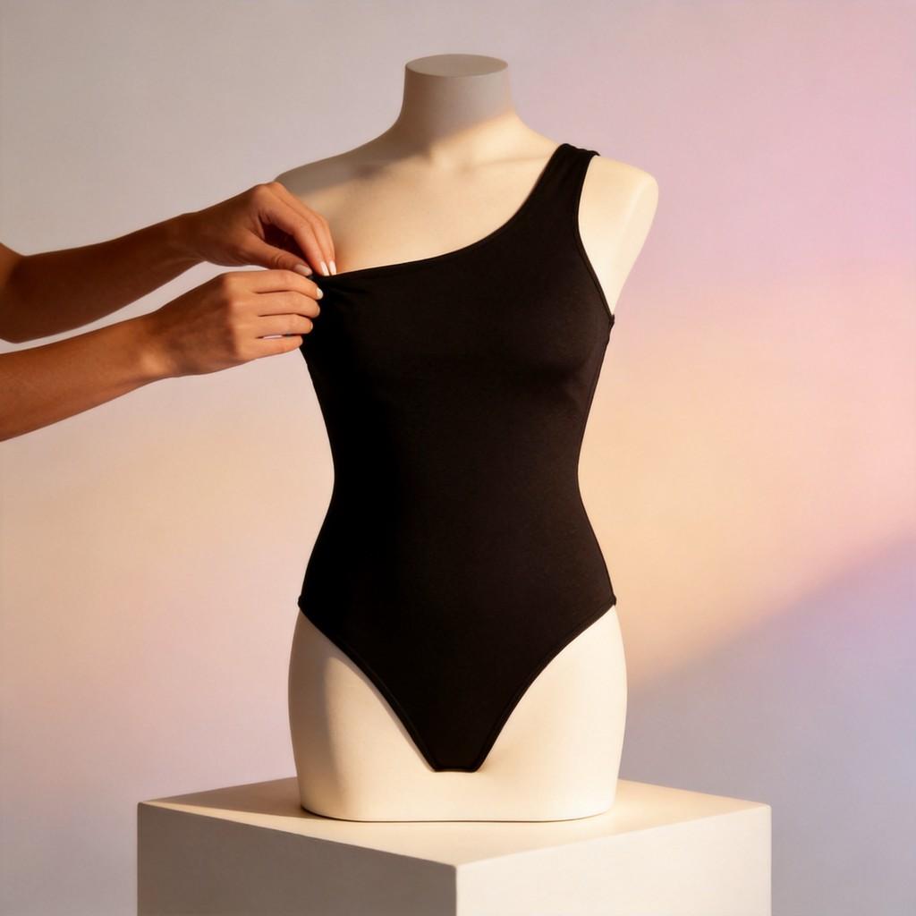 European Style Bodysuit With Asymmetric Design For Summer Party Wear Women
