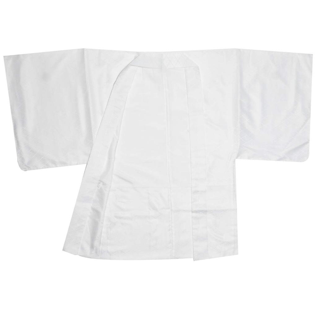 Кимоно, моющийся комплект из 2 предметов с гербом [KYOETSU], комплект, кимоно, (Длинное кимоно, хаори) Мужской (LL, Белый)