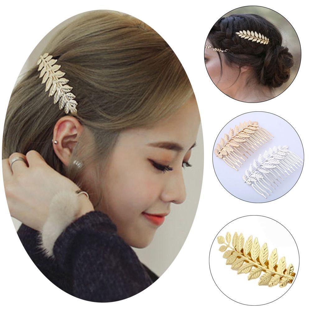 Женская мода золотая шпилька-невидимка головной убор заколка-листик заколка для волос гребни для волос заколки для девочек