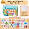 Детская обучающая тихая книга, игрушка DIY познавательная книга, игрушки для сопоставления, в том числе 14 тем когнитивная математика просвещение жизненные навыки развитие