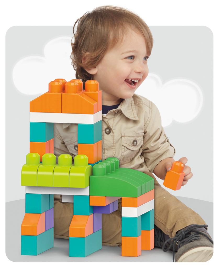 Mega Bloks Big Building Bag, Trendy (80 Piece)