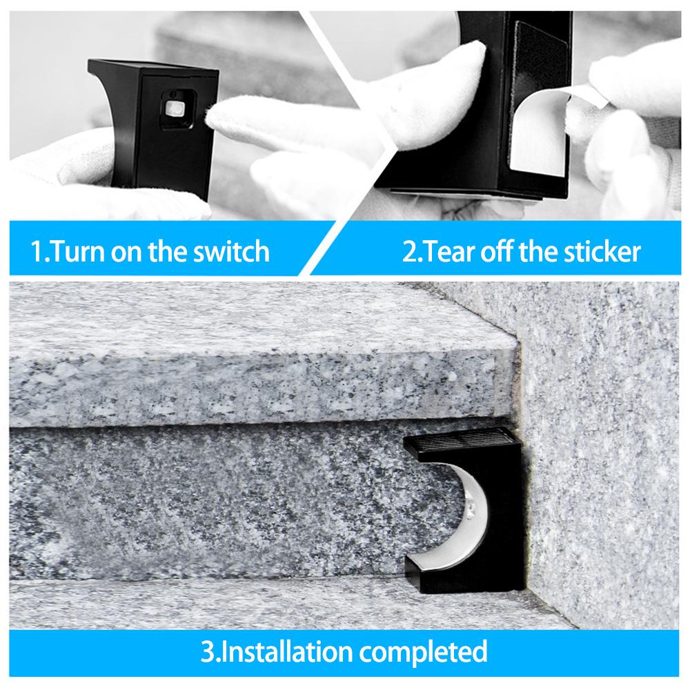 LED Solar Stair Lights Outdoor Solar Garden Step Light Waterproof Solar Fence Light Front Step Front Porch Sidewalk Patio Pathwa