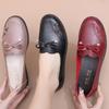 Middle-aged and Elderly Women's Spring and Autumn Loafer Shoes Mom's Soft Sole Slip On Bowknot Shoes Granny's Flat Anti-slip Shoes