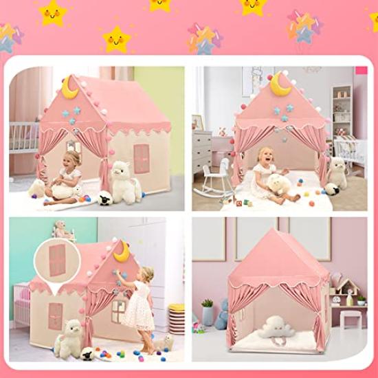 Детская палатка, игрушечный домик, палатка для дома, игровой домик, мяч, детский домик, домик принцессы, подарок для девочек лет, легко собираемая секретная палатка-замок