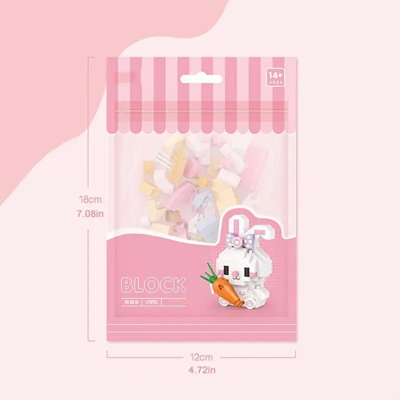 Рисовые блоки креативные милые маленькие животные мини строительные блоки щенок кошка собака модель DIY игрушки для детей детский подарок украшения для дома