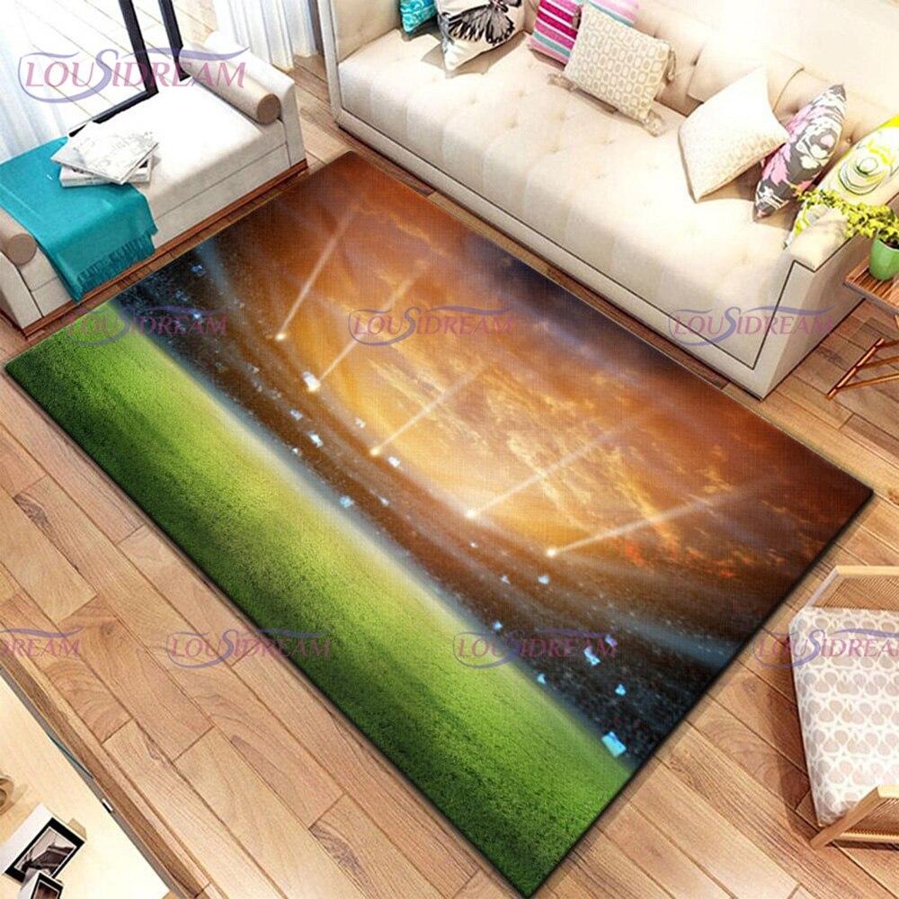 3D ковер с изображением футбола и футбольного поля, коврики с принтом для спальни, гостиной, домашний коврик для входной двери, коврик для детской комнаты