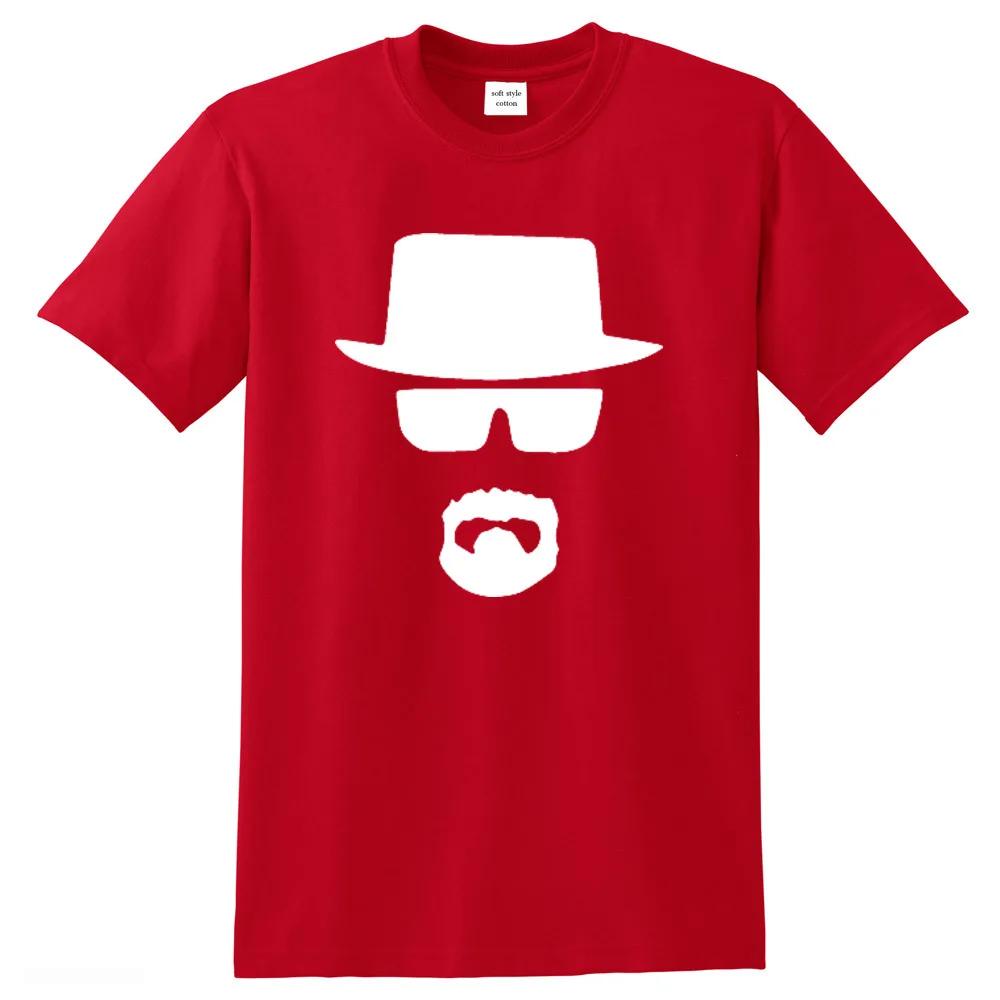 Breaking bad Мужская уличная одежда высшего качества 100% хлопок свободная футболка с принтом Heisenberg летняя мужская футболка крутая мужская футболка