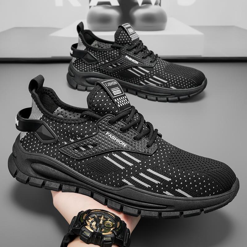 Men's Shoes New Spring Mesh Fashionable, Comfortable and Convenient One-pedal Casual Sports Lace-up Trendy Shoes