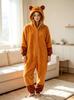 Unisex Onesie Capybara Kigurumi Adults Fleece Anime Pajamas Homewear Christmas Halloween Cosplay Costume Jumpsuit