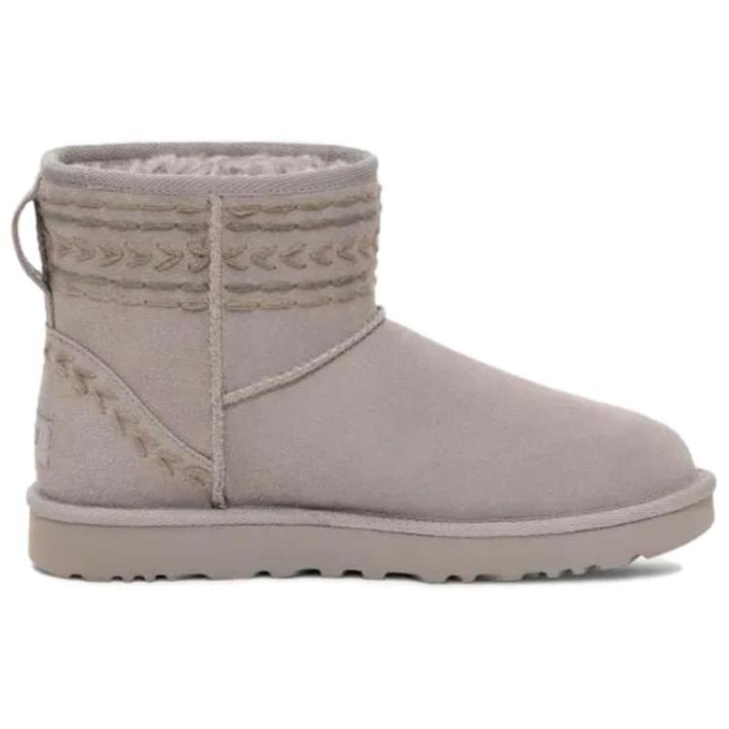 UGG CLASSIC MINI Женские зимние ботинки-кроссовки Серые 1170710-CPF
