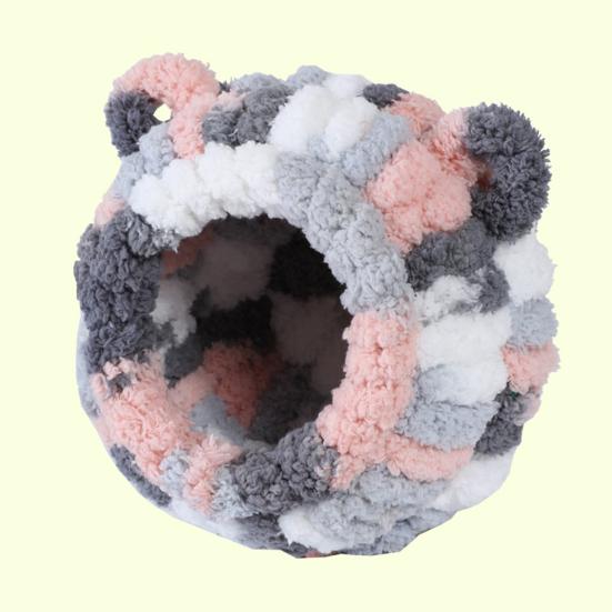 Плюшевое гнездо для птиц Мягкий круглый домик для птиц с ушками Уютное теплое гнездо-укрытие для попугая Пушистая пещера-гнездо для неразлучника конура волнистого попугайчика кореллы