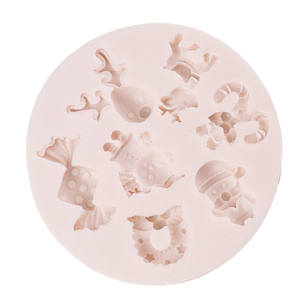 Рождественский Санта Силиконовые формы для помадки Формы для тортов из помадки Изготовление кондитерских изделий Формы для шоколада Инструмент для украшения выпечки с антипригарным покрытием