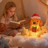 Christmas Night Light Cute Dog Figurines LED Night Light Holiday Decor For Living Room Bedside Table Desk Shelf Entryway Nursery