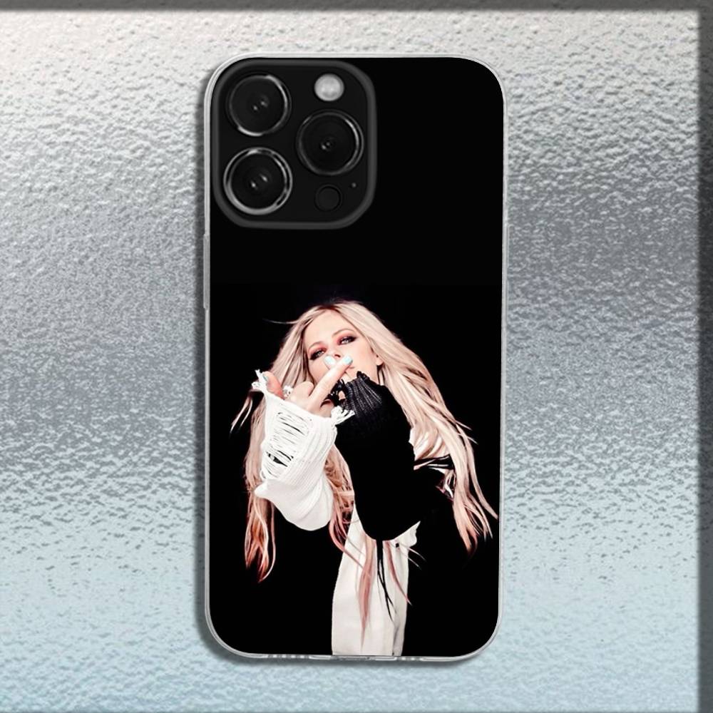 Чехол для телефона певицы Аврил Лавин Для iPhone 16,15,14,13,12,11 Plus,Pro,Max,XR,XS,Plus,E,Mini Прозрачный Мягкий Чехол