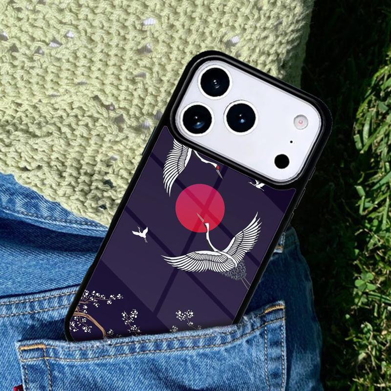 Чехол для телефона с изображением Красноголового журавля для iPhone 17 AIR 16 Pro Max 15 14 Pro 11 12 13 Ударопрочный силиконовый чехол